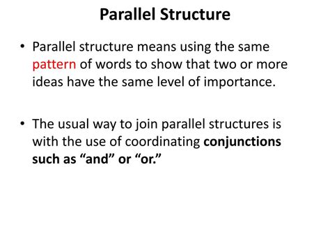 Parallel Structure Definition