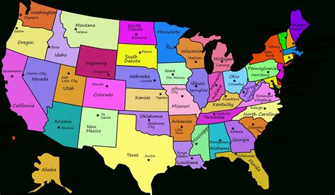 Printable U S Map With State Names And Capitals Fresh United States Map Printable U S Map With State Names And Capitals Fresh United States Map