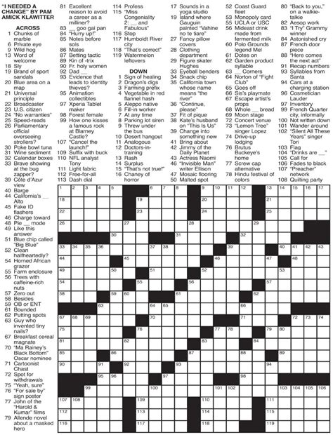 Printable Washington Post Crossword Daily Crossword Printable Jd Printable Washington Post Crossword Daily Crossword Printable Jd