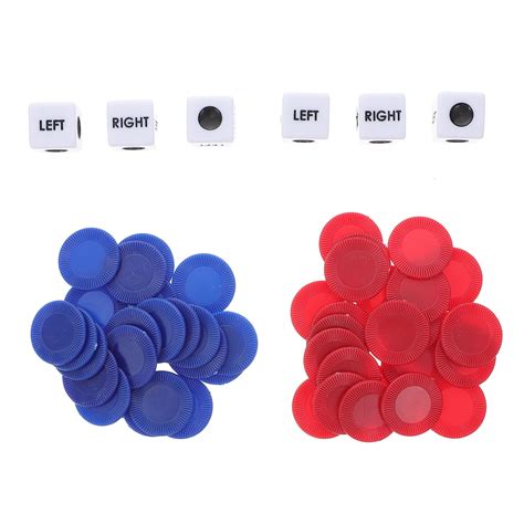 Raindrops Right Left Center Dice Game Set Board Game With Chips And Raindrops Right Left Center Dice Game Set Board Game With Chips And
