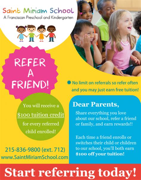 Refer A Friend And Get Tuition Credit Saint Miriam School Refer A Friend And Get Tuition Credit Saint Miriam School