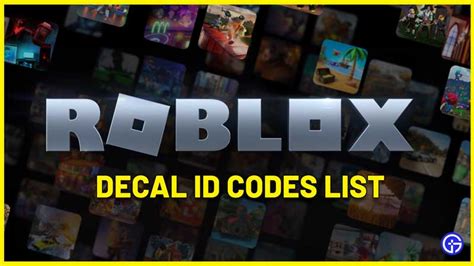 Roblox Decals And Image Id Codes Guide Roblox Decals And Image Id Codes Guide