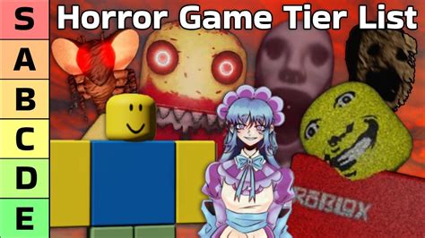 Roblox Horror Game Tier List 28 Horror Games Youtube Roblox Horror Game Tier List 28 Horror Games Youtube