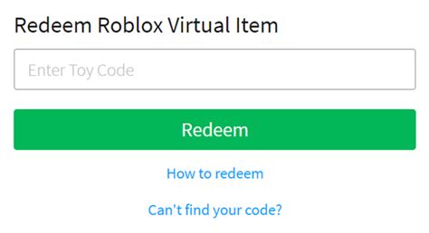 Roblox Redeem Toy Codes