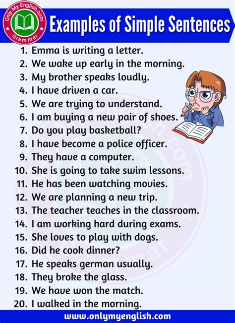 Simple Sentence Example