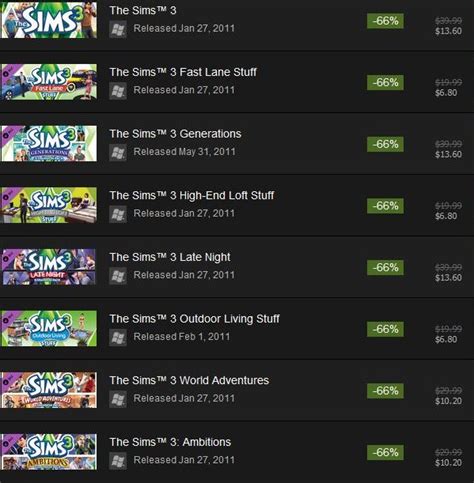 Sims 3 Steam Sale Super Sale For 24 Hours Only Simsvip Sims 3 Steam Sale Super Sale For 24 Hours Only Simsvip
