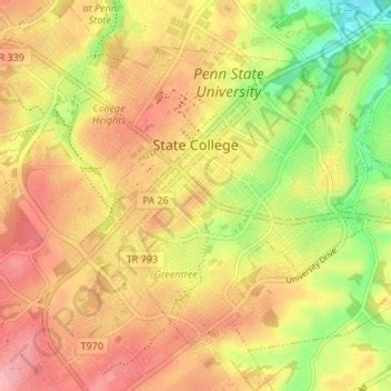 State College Topographic Map Elevation Terrain State College Topographic Map Elevation Terrain