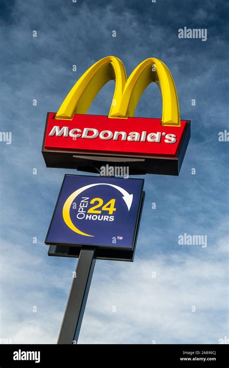 The Famous Golden Arches Sign Of Mcdonalds Now Open 24 Hours A Day