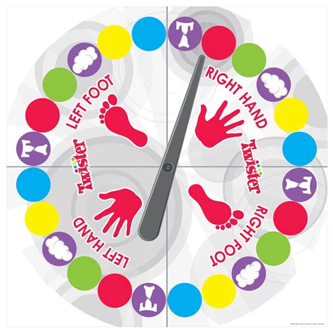 Twister Game Spinner Template Twister Game Spinner Template