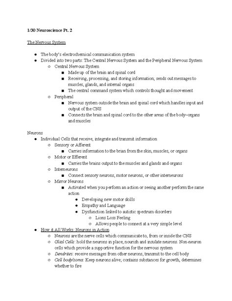 Untitled Document Pysch 111 Umich 1 30 Neuroscience Pt 2 The Untitled Document Pysch 111 Umich 1 30 Neuroscience Pt 2 The