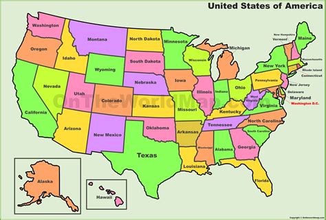 Usa Map With Names