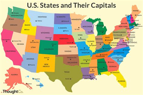 Usa Map With States And Capitals Usa Map With States And Capitals