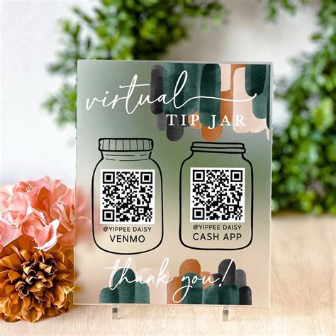 Virtual Tip Jar Frosted Acrylic Sign Editable Business Sign Etsy Virtual Tip Jar Frosted Acrylic Sign Editable Business Sign Etsy
