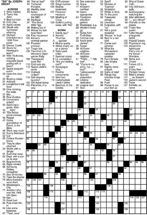 Washington Post Sunday Crossword Puzzle Printable Emma Crossword Puzzles Washington Post Sunday Crossword Puzzle Printable Emma Crossword Puzzles
