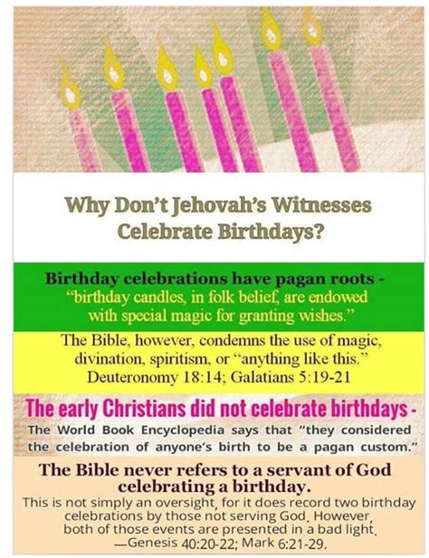 Why Jehovah S Witnesses Don T Celebrate Birthdays Why Jehovah S Witnesses Don T Celebrate Birthdays